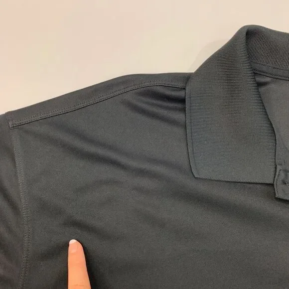 Nike Polo Shirt Mens XXL 2XL Black Golf Dri Fit Micro Pique Performance - Picture 6 of 16
